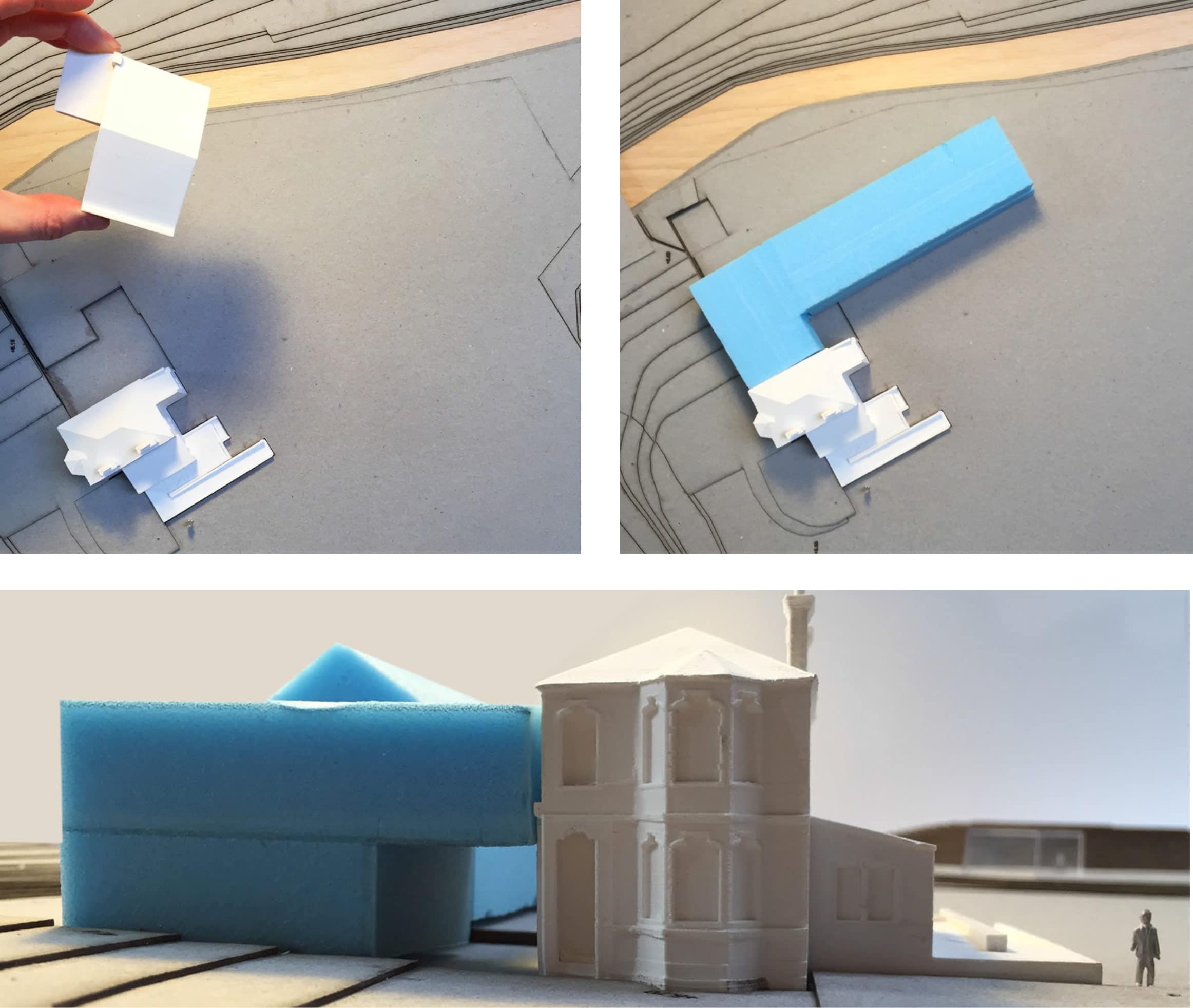 Cycle Hub massing model architects concept